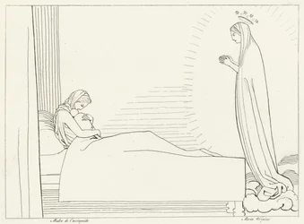 La naissance de Cacciaguida, Paradis, Chant 15 (gravure)