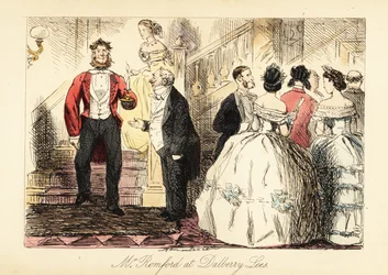 Gentleman anglais en tenue de soirée assistant à un dîner