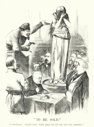 Caricature de Punch : À vendre - La Commune de Paris