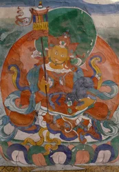 Peinture murale du monastère lamaïste de Hemis, Ladakh, Inde