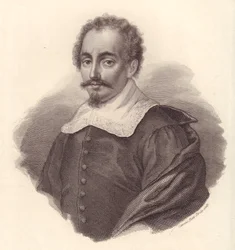 Portrait de Jacopo Cantelli (1643-1695), géographe italien, gravure sur cuivre par Caterina Piotti-Pirola