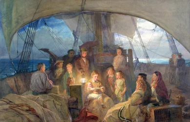 Nous sommes en mer, naviguant vers notre maison au-delà des profondeurs...