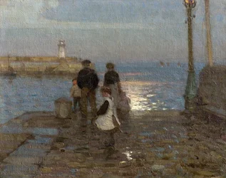 Étude pour "Les deux piliers" (huile sur toile)