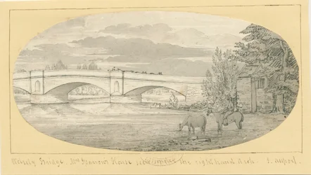 Pont de Wolseley : dessin à la plume et au lavis, nd [1799-1854]