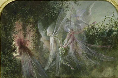 Fées à une fenêtre, vers 1864