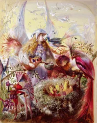 Fées avec des oiseaux