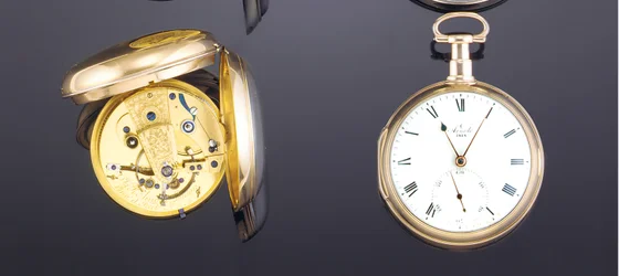 Montre de poche chronomètre à détente à ressort de 22 carats, Londres, n° 1818, 1801