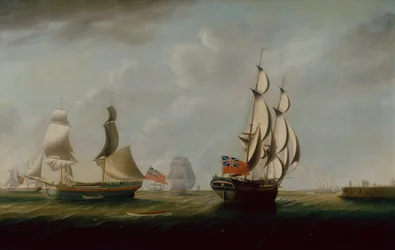 Deux brigantins charbonniers anglais au large de Whitby avec d
