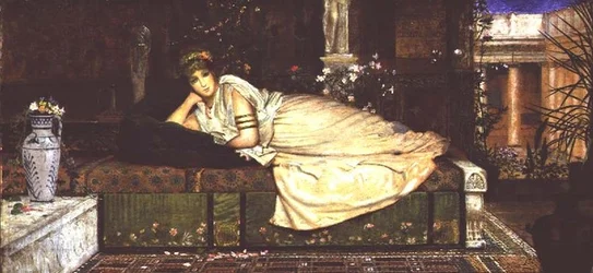 Une dame classique dans un intérieur