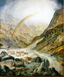 Une Route de Montagne, Temps de Crue (Série Honsiter n°3) 1868