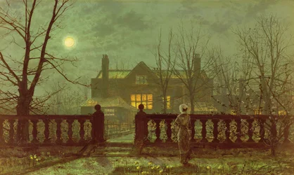 Une dame dans un jardin au clair de lune, 1882
