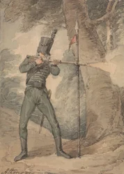 Un tireur à la pratique du fusil