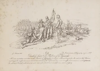 Mort du lieutenant-colonel William Miller des 1st Guards à la bataille de Quatre Bras