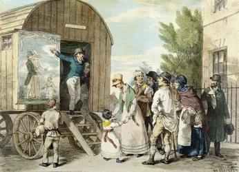 Les foires : Le spectacle, vers 1821