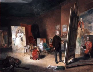 Portrait de Sir Francis Grant à un chevalet