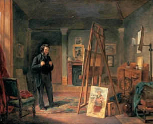 Portrait de Thomas Faed dans son studio, 19ème siècle