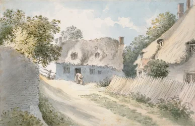 Cottages dans une rue de village