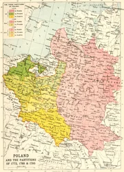 La Pologne et les partages de 1772, 1793 et 1795, vers 1920