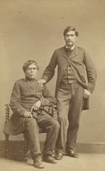 Wharepapa et Horomona Te Atua (Solomon le Dieu) vers 1863