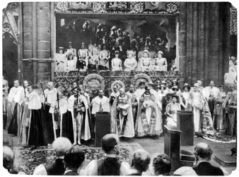 Cérémonie du couronnement de George V, abbaye de Westminster, Londres, 22 juin, 1911