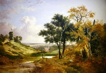 Paysage avec un Moulin à Vent