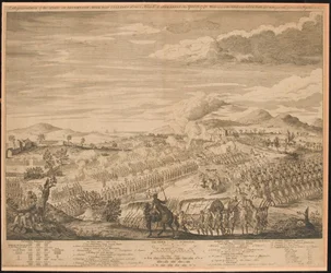 Représentation de la bataille de Drunmossie [sic] Moor près de Culloden, 16 avril 1746