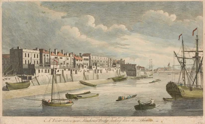 Vue prise près du pont de Limehouse, en regardant vers l