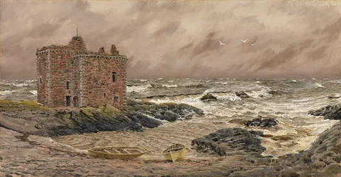 Vent du sud-est au château de Portencross, 1886