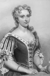 Caroline de Brandebourg-Ansbach 1683-1737, reine consort du roi George II, 1851