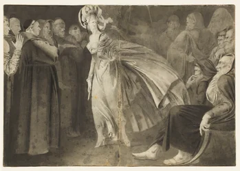Femme debout parmi les frères recto, vers 1770-1775