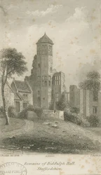 Biddulph Hall (ancien): gravure sur acier