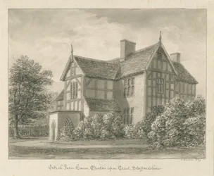 Burton-upon-Trent - Ordish Farm House (dessin sépia, 1839)