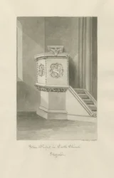Église du Château - Chaire en pierre dans l