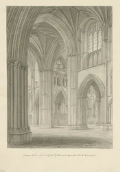 Intérieur de la cathédrale de Lichfield - Croisée du transept nord