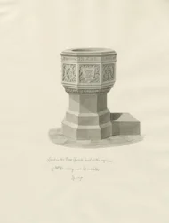 Lichfield - Fonts baptismaux dans l