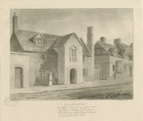Lichfield - Hôpital pour femmes : dessin sépia