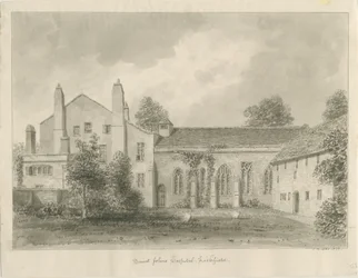 Lichfield - Hôpital et chapelle Saint-Jean : dessin sépia