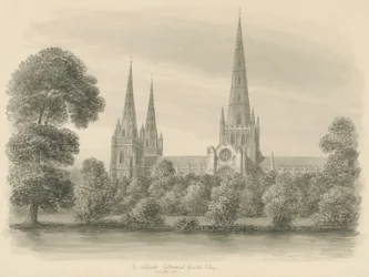 Cathédrale de Lichfield - Vue Sud