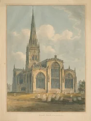 Nottinghamshire - Église de Newark, 1802