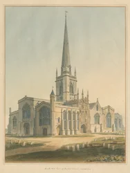 Oxfordshire - Église de Burford, 1802