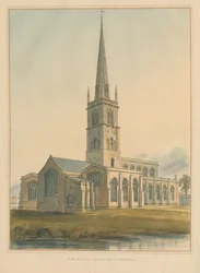 Oxfordshire - Église de Burford, 1802