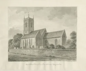Église de Penn : dessin sépia