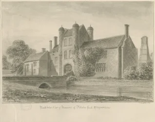 Pillaton Hall : dessin sépia, 1841