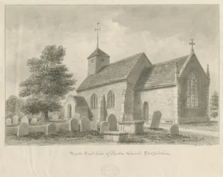 Église de Ranton: dessin sépia, 1842