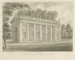 Shugborough Hall - Serre : dessin sépia