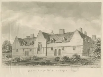 Stafford - Maisons de charité : dessin sépia, 1841