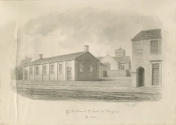 Stafford - École nationale: dessin sépia