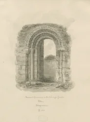 Stone - Ancienne porte dans le jardin du presbytère