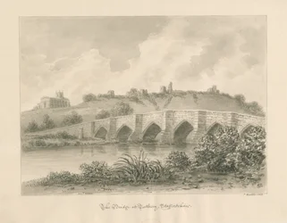 Château, église et pont de Tutbury