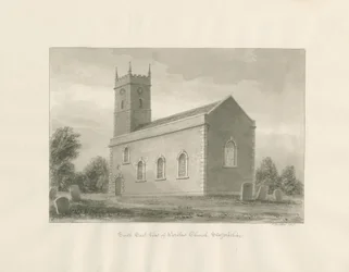 Église de Warslow : dessin sépia